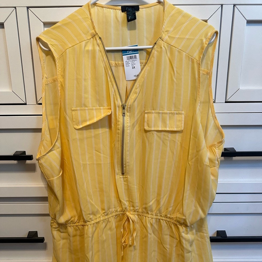 Rue21 Yellow Striped Blouse